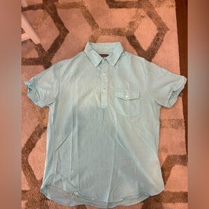 Bonobos Slim Fit Short Sleeve Oxford Popover in Mint